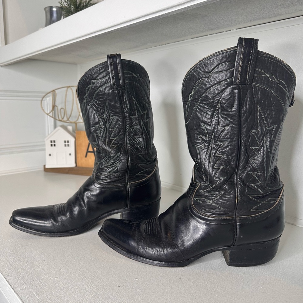 Tony Lama Vintage Leather Western Cowboy Boots Women’s 9